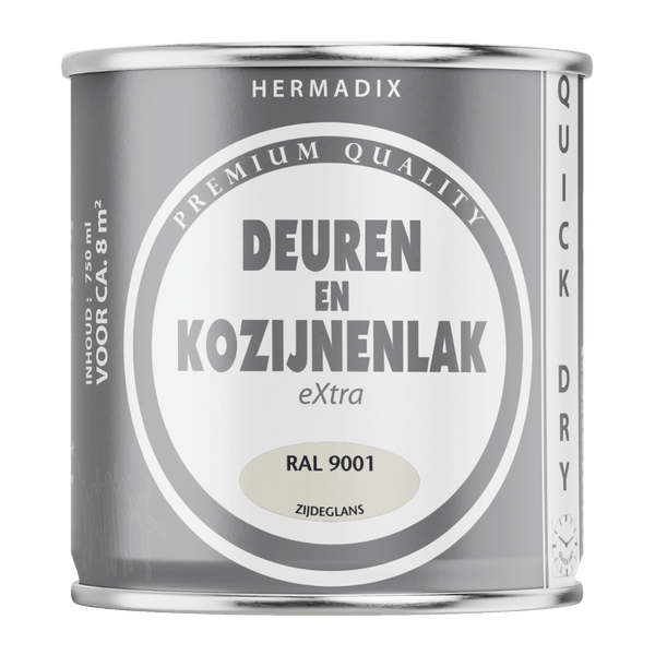Hermadix deur en kozijnenlak ral9001 750 zijdeglans