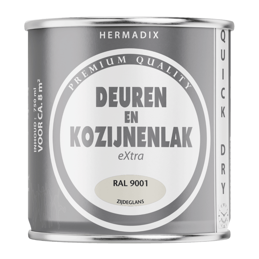 Hermadix deur en kozijnenlak ral9001 750 zijdeglans