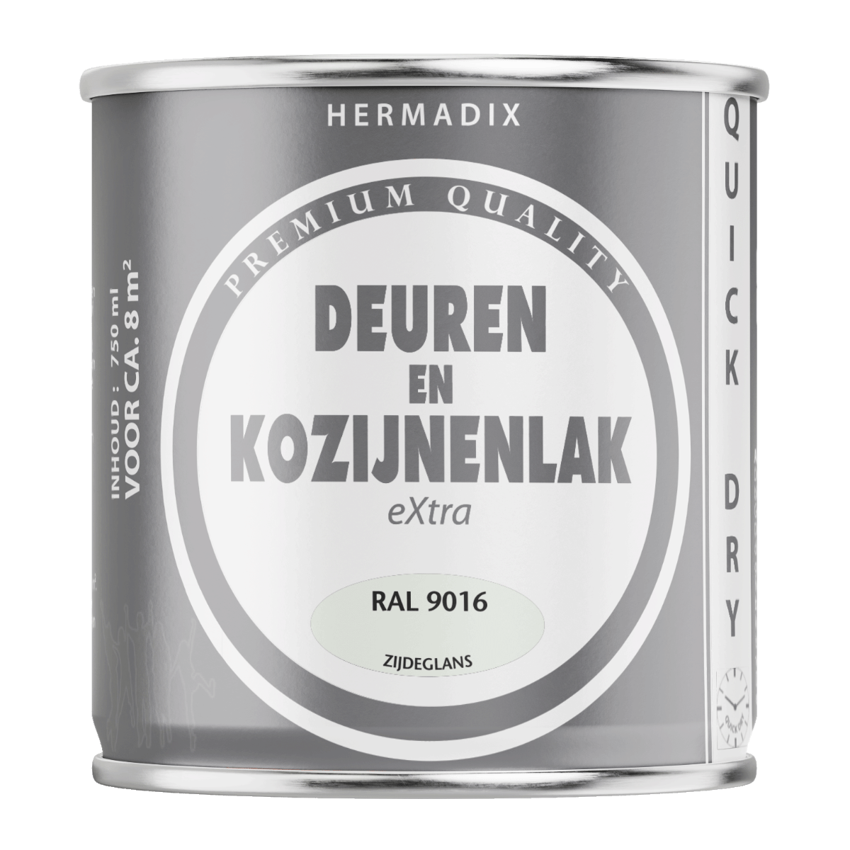 Hermadix deur en kozijnenlak ral9016 750 zijdeglans
