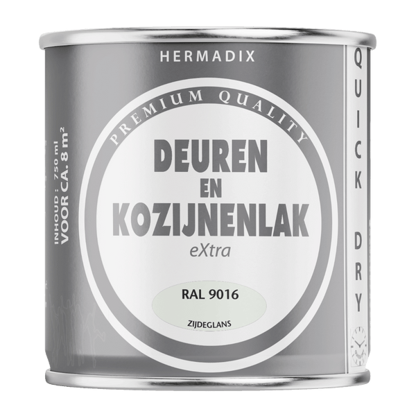 Hermadix deur en kozijnenlak ral9016 750 zijdeglans
