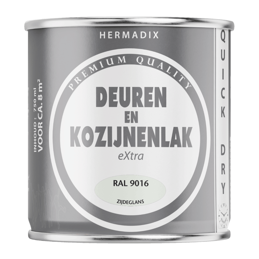 Hermadix deur en kozijnenlak ral9016 750 zijdeglans