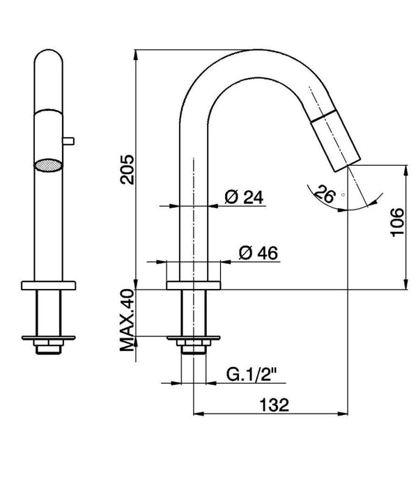 Fonteinkraan Duero Plus - fonteinkraan inox