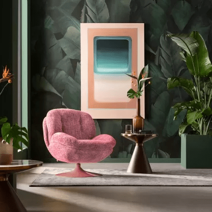 Swivel Armchair Cosy Pink