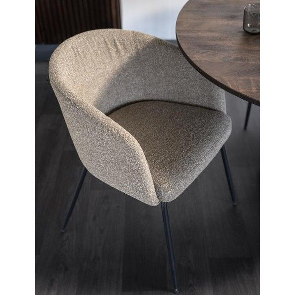 Eettafel Aron rond  130 - bruin