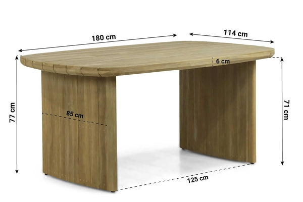 Diningset Verona/ Falcon 180 cm