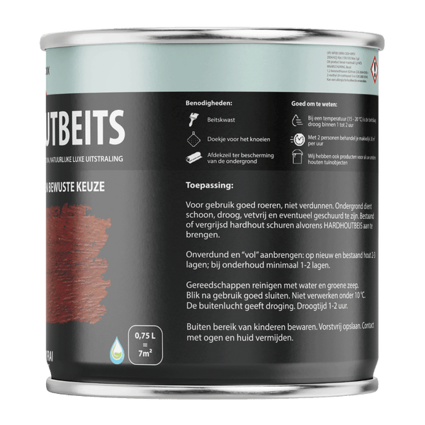 Hermadix hardhoutbeits 468 750ml bangkirai