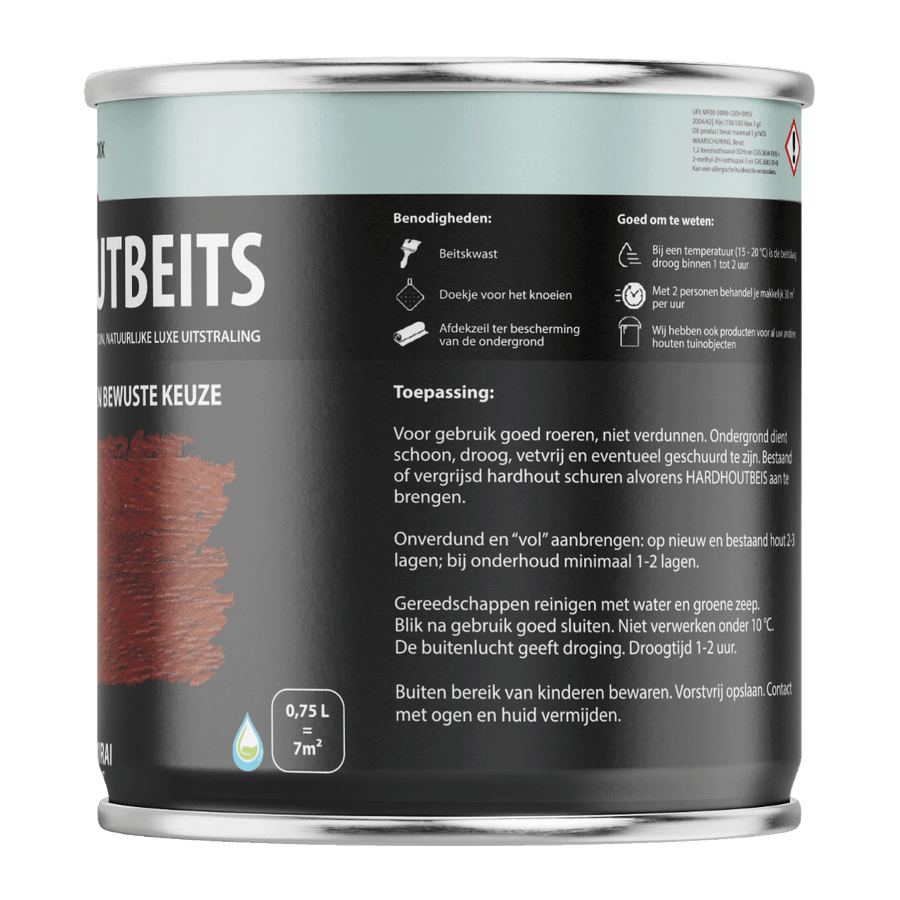 Hermadix hardhoutbeits 468 750ml bangkirai