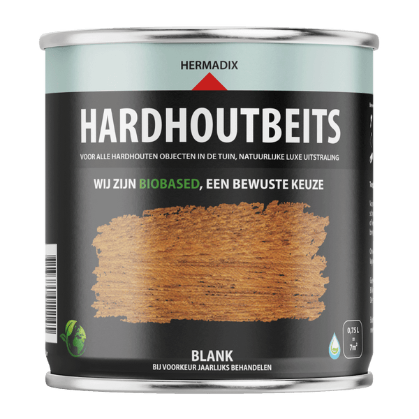 Hermadix hardhoutbeits 465 750ml zwart transparant