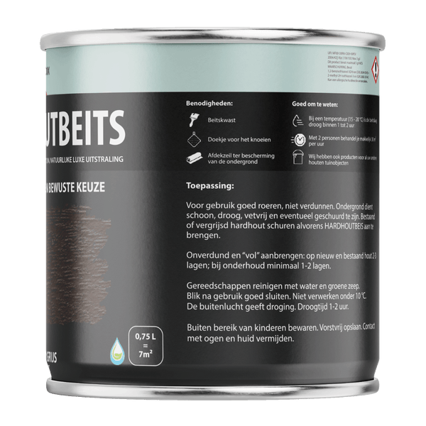 Hermadix hardhoutbeits 463 750ml donkergrijs
