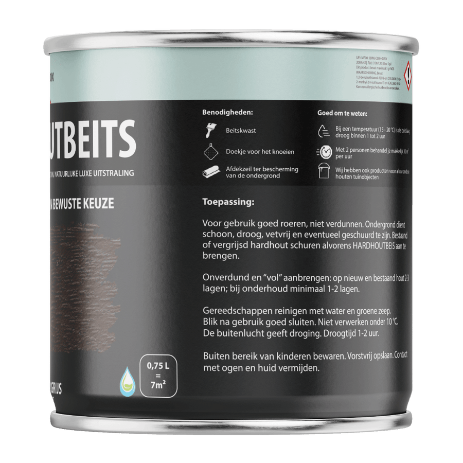Hermadix hardhoutbeits 463 750ml donkergrijs