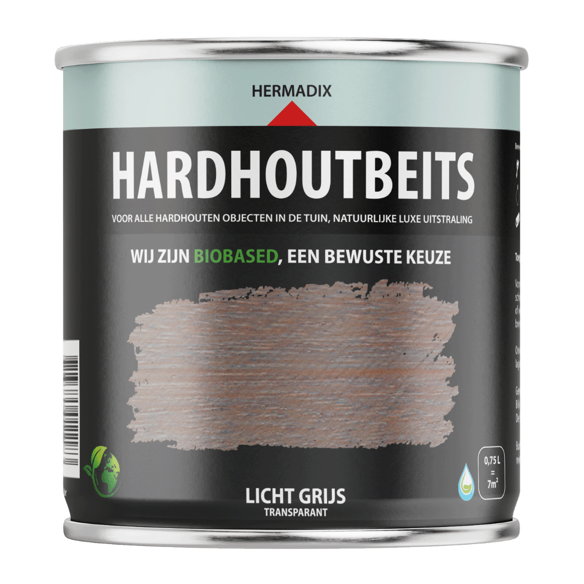 Hermadix hardhoutbeits 462 750ml lichtgrijs