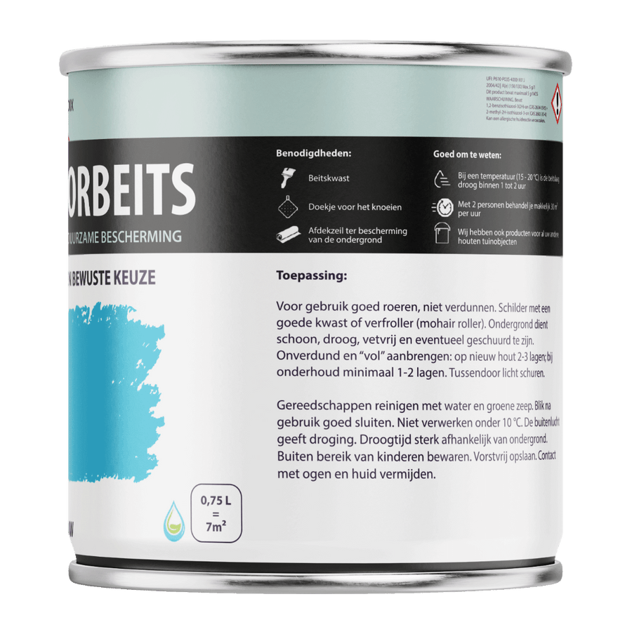 Hermadix houtdecor verfbeits 627 750ml blauw