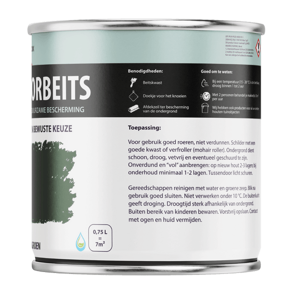 Hermadix houtdecor verfbeits 623 750ml donker groen