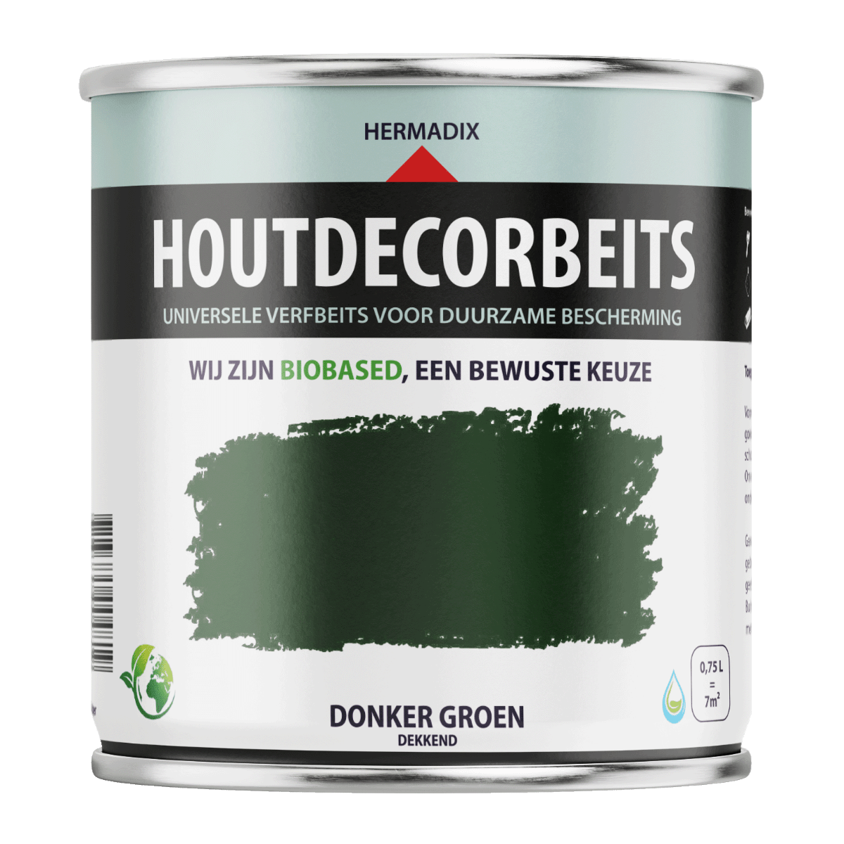 Hermadix houtdecor verfbeits 623 750ml donker groen
