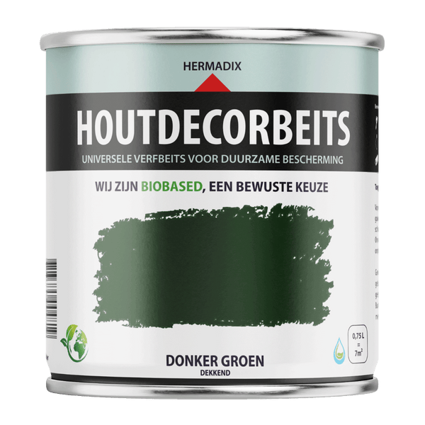 Hermadix houtdecor verfbeits 623 750ml donker groen