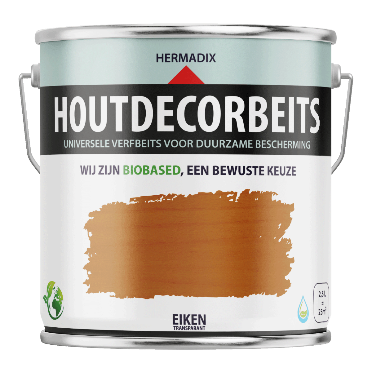 Hermadix houtdecor verfbeits 653 2500 ml eiken