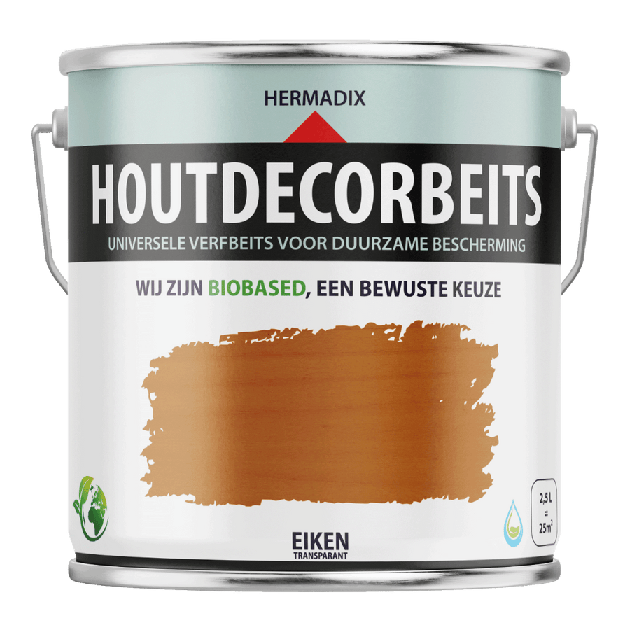 Hermadix houtdecor verfbeits 653 2500 ml eiken