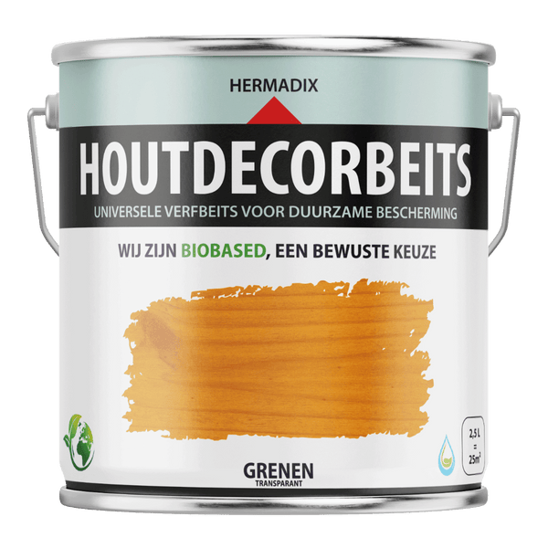 Hermadix houtdecor verfbeits 652 2500 ml grenen