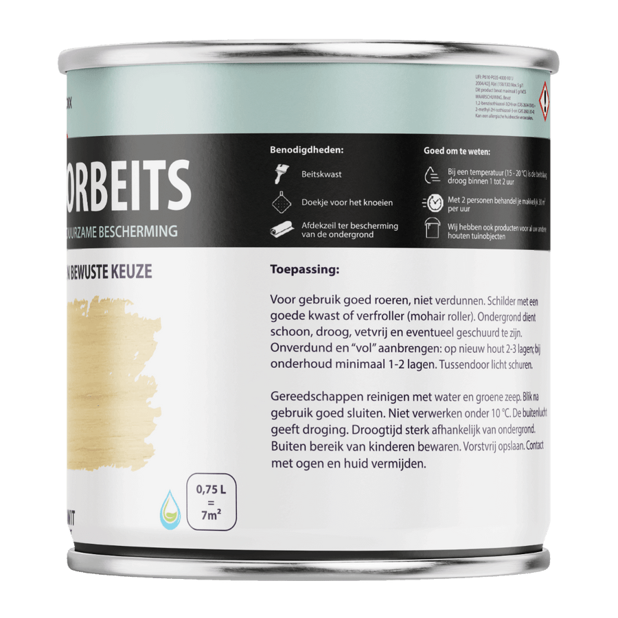 Hermadix houtdecor verfbeits 658 750ml melkwit