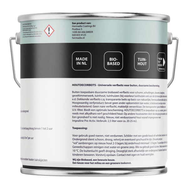 Hermadix houtdecor verfbeits 655 2500 ml noten