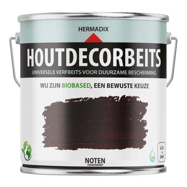 Hermadix houtdecor verfbeits 655 2500 ml noten