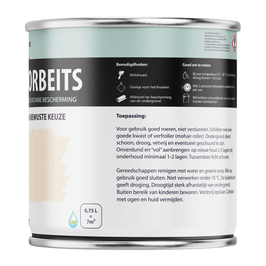 Hermadix houtdecor verfbeits 619 750ml wit