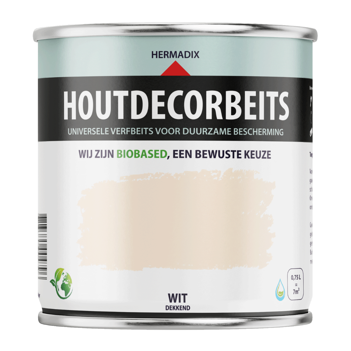 Hermadix houtdecor verfbeits 619 750ml wit