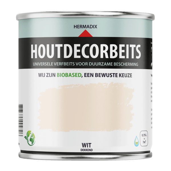 Hermadix houtdecor verfbeits 619 750ml wit