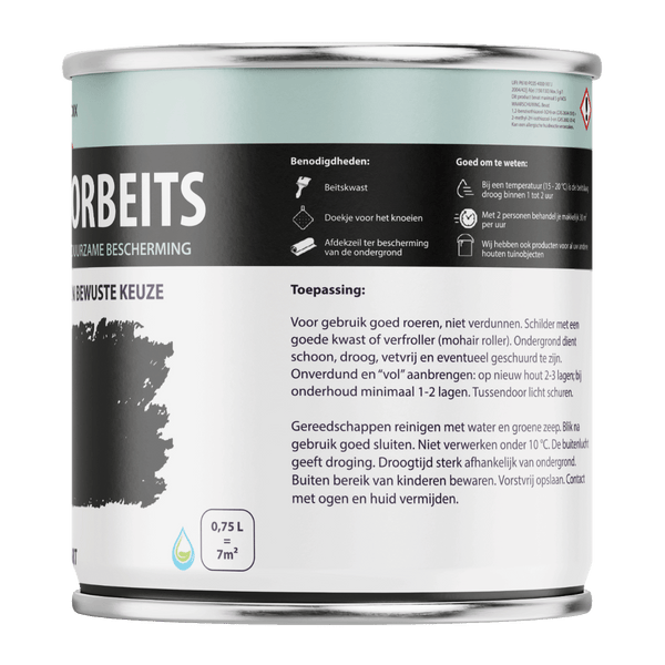 Hermadix houtdecor verfbeits 620 750ml zwart