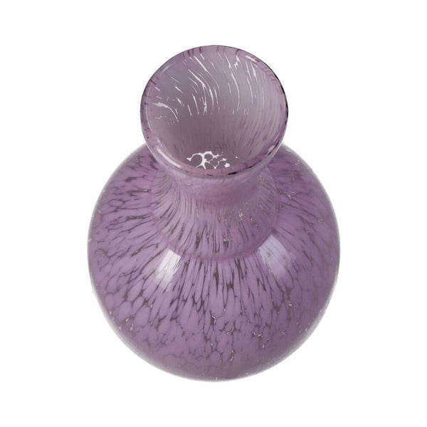Vase glass lilac 12x12x23cm