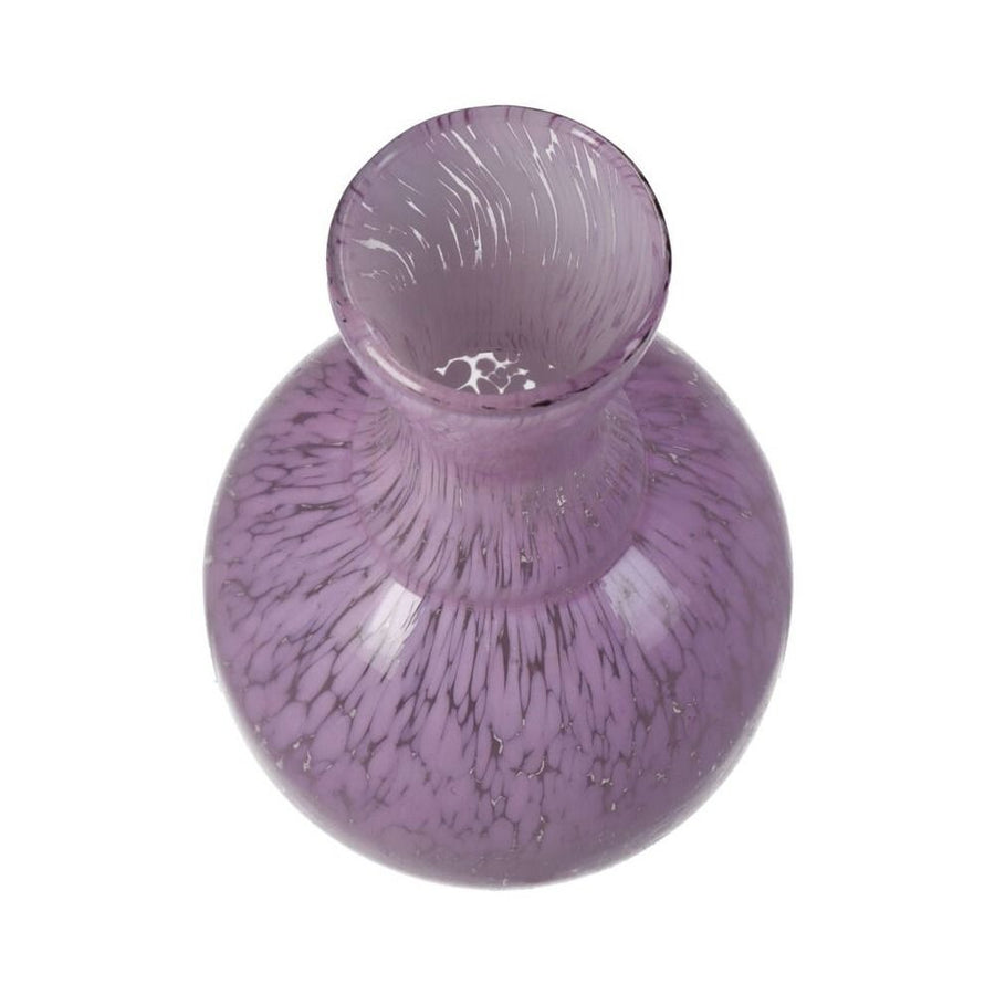 Vase glass lilac 12x12x23cm