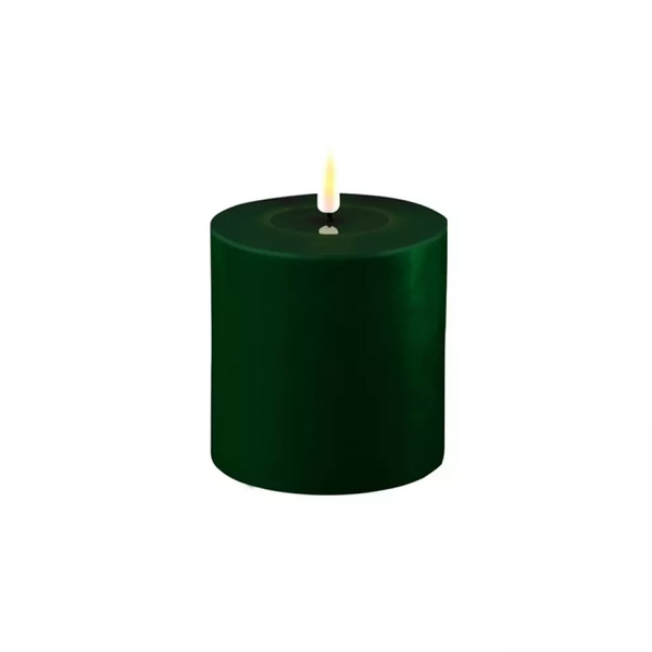 Dark green led candle d 10 * 10 cm