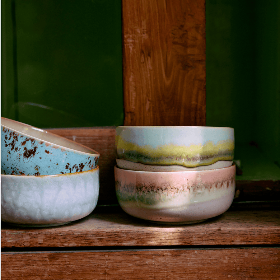 70s ceramics: dessert bowl, glaze