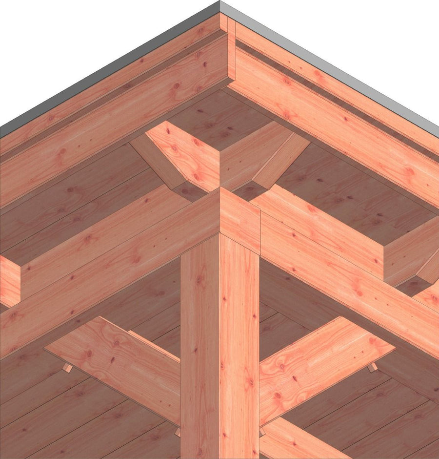 Aanbouwveranda Lucca 5550x3250x2600mm (bxdxh)