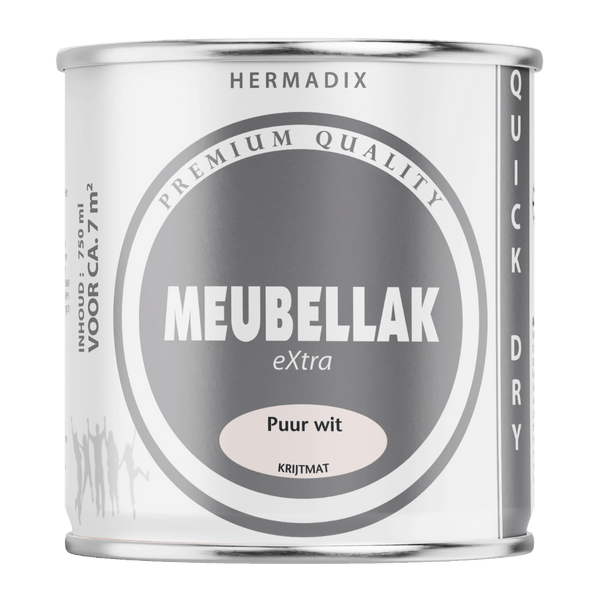 Hermadix meubellak krijtmat puurwit 750m