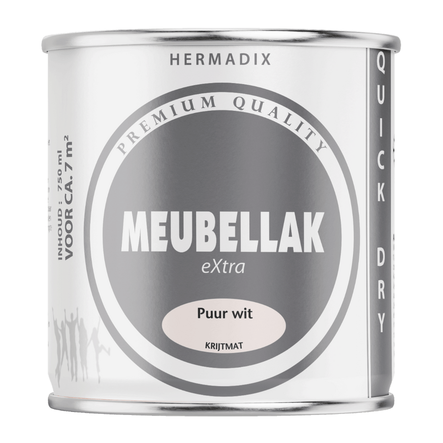 Hermadix meubellak krijtmat puurwit 750m