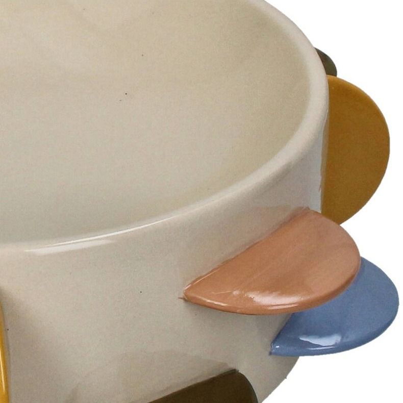 Bowl Disks Stoneware Multi 36.2x36.2x11cm