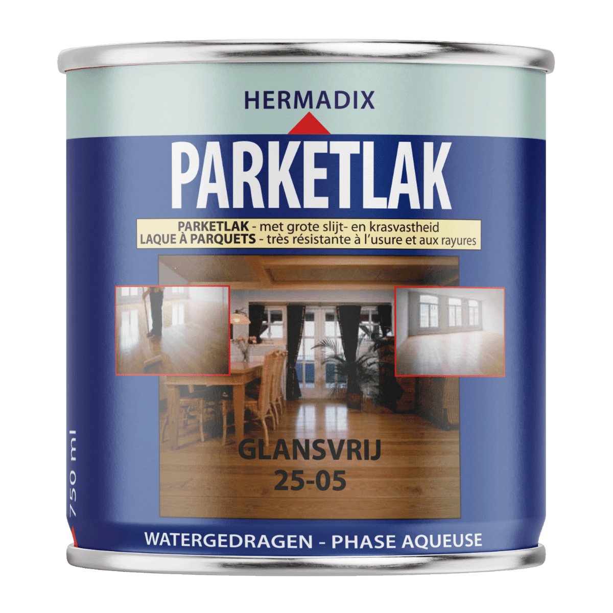 Hermadix parketlak glansvrij 25-5 750ml