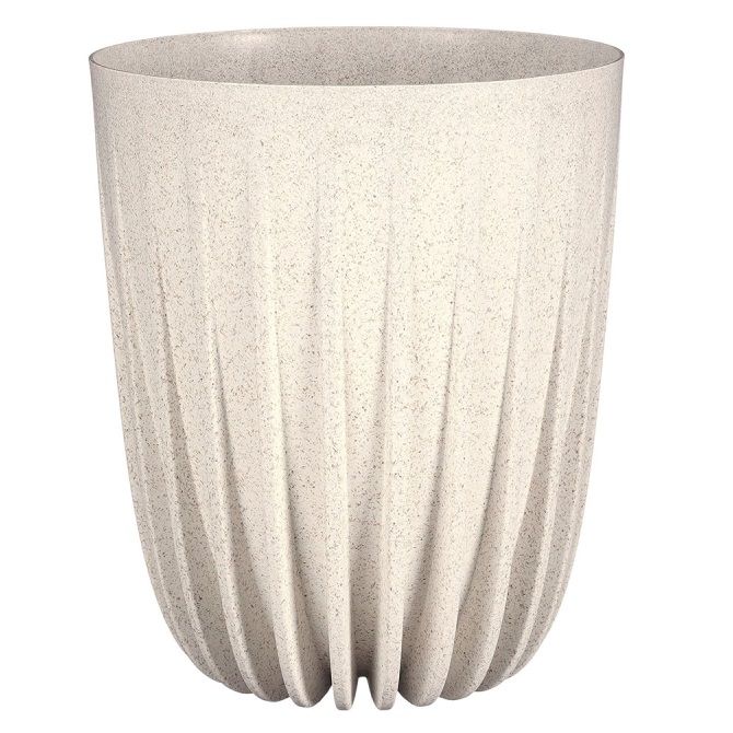Lungo pot rond off white fsc mix - h30xd25cm