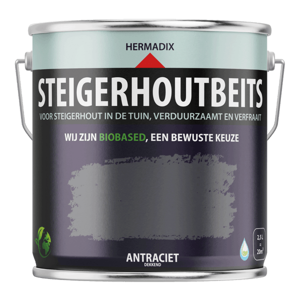 Hermadix steigerhoutbeits antraciet 2,5