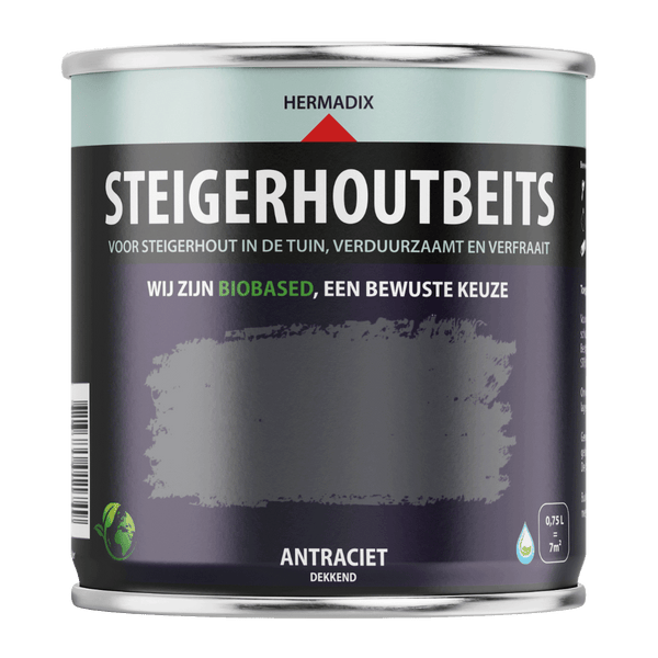 Hermadix steigerhoutbeits antraciet  750