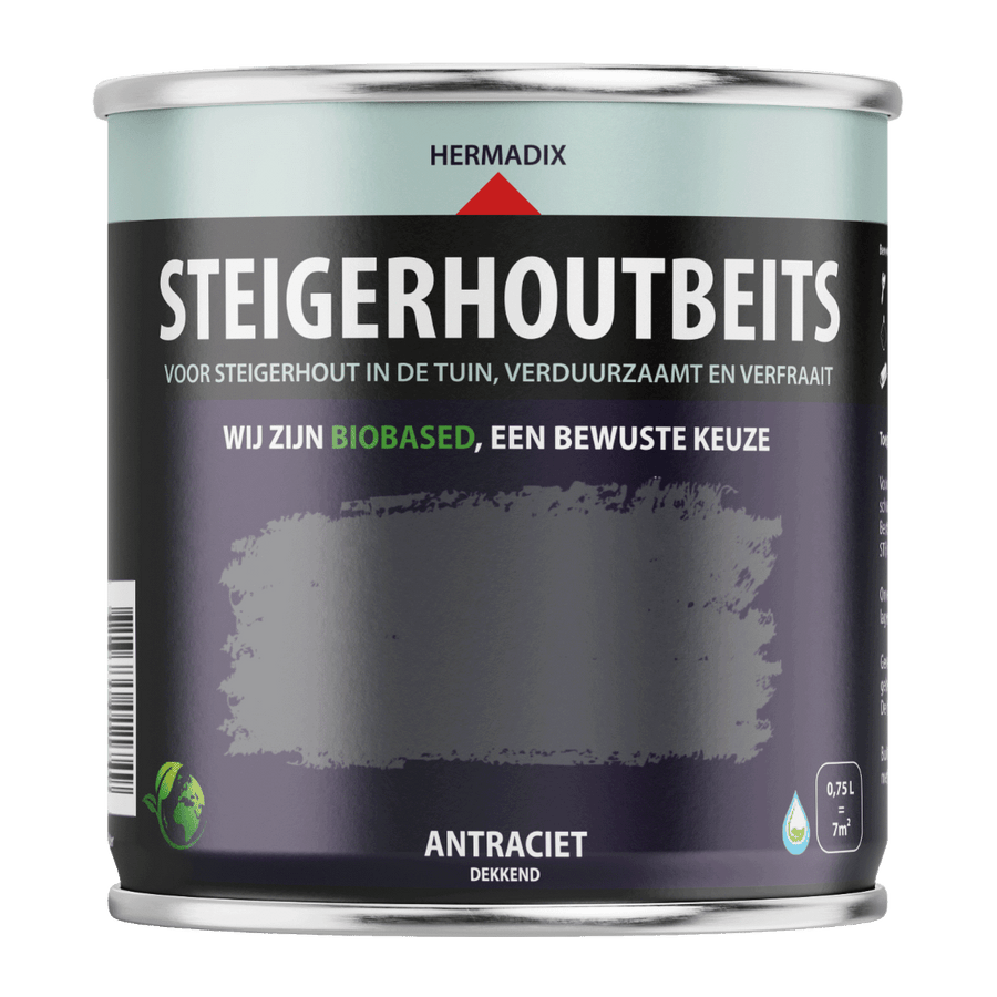 Hermadix steigerhoutbeits antraciet  750