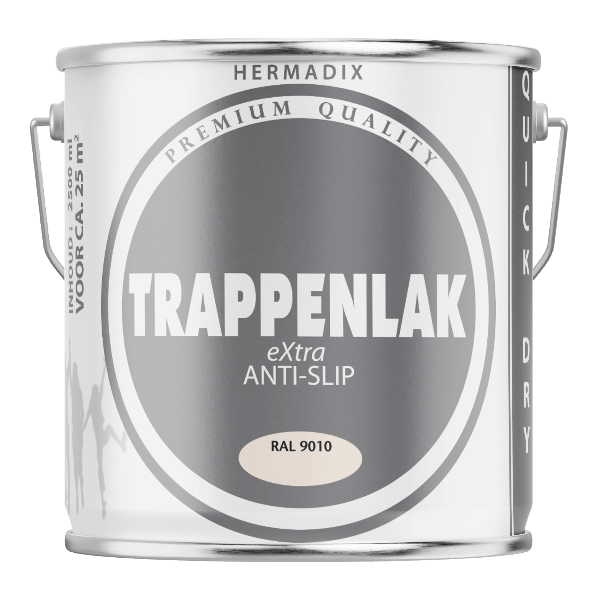 Hermadix trappenlak extra 9010 2,5 ltr anti slip