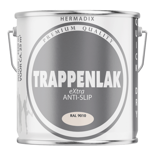 Hermadix trappenlak extra 9010 2,5 ltr anti slip