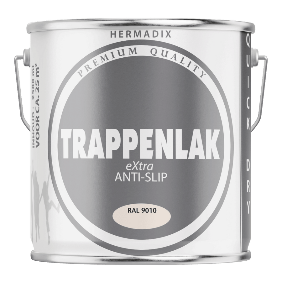 Hermadix trappenlak extra 9010 2,5 ltr anti slip