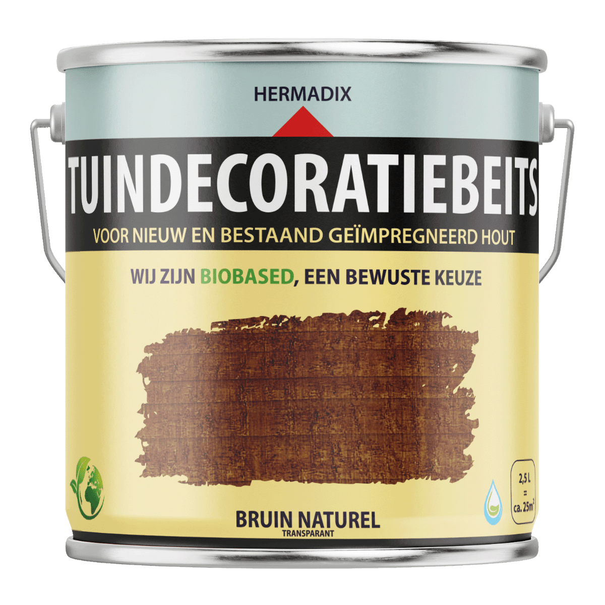 Hermadix tuindecoratiebeits 766 2500ml bruin (naturel)