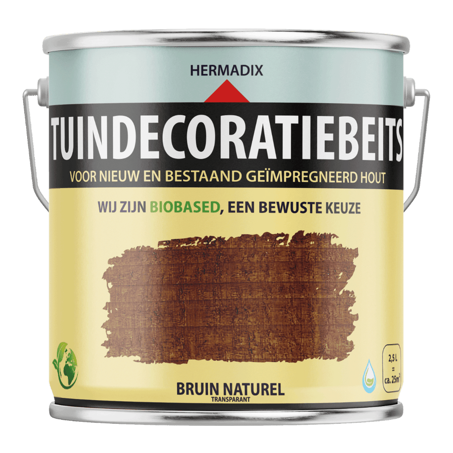 Hermadix tuindecoratiebeits 766 2500ml bruin (naturel)