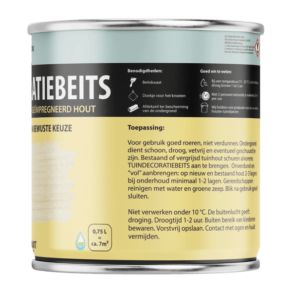 Hermadix tuindecoratiebeits 765 2500ml dover wit