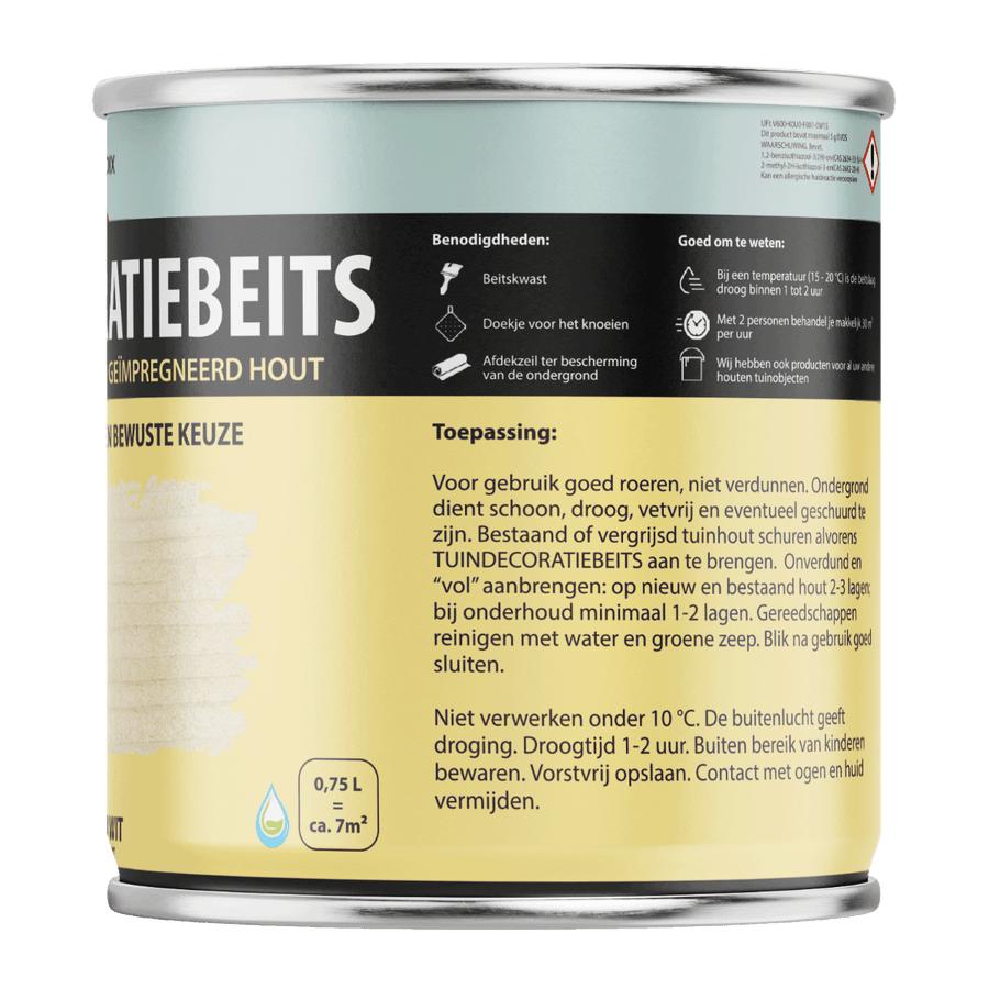 Hermadix tuindecoratiebeits 765 2500ml dover wit