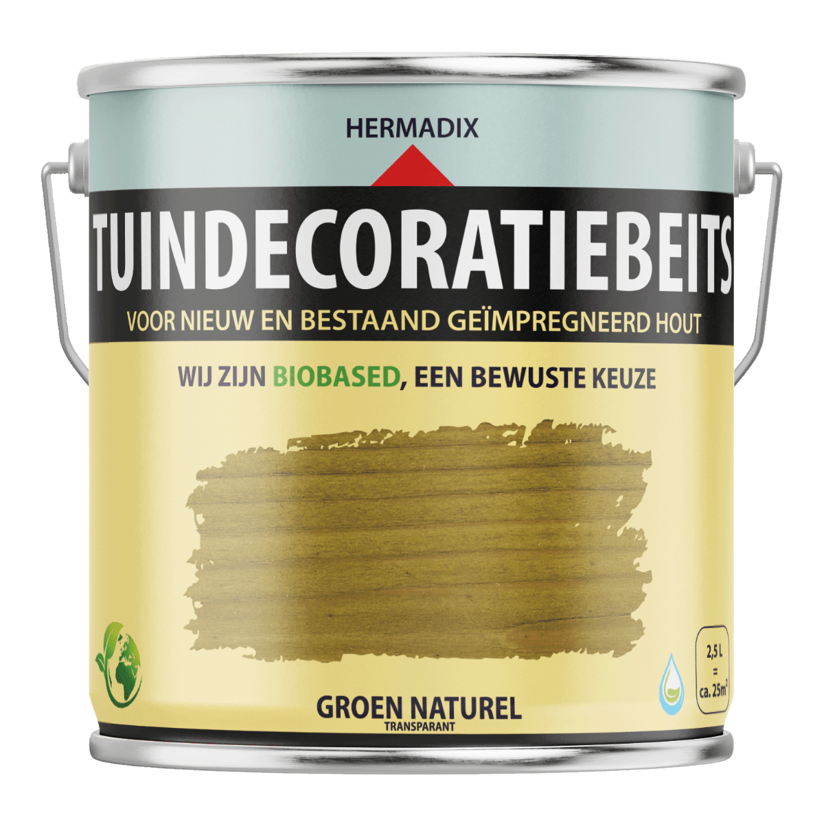 Hermadix tuindecoratiebeits 767 2500ml groen (naturel)